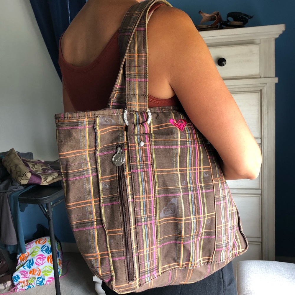 ROXY PLAID SHOULDER BAG